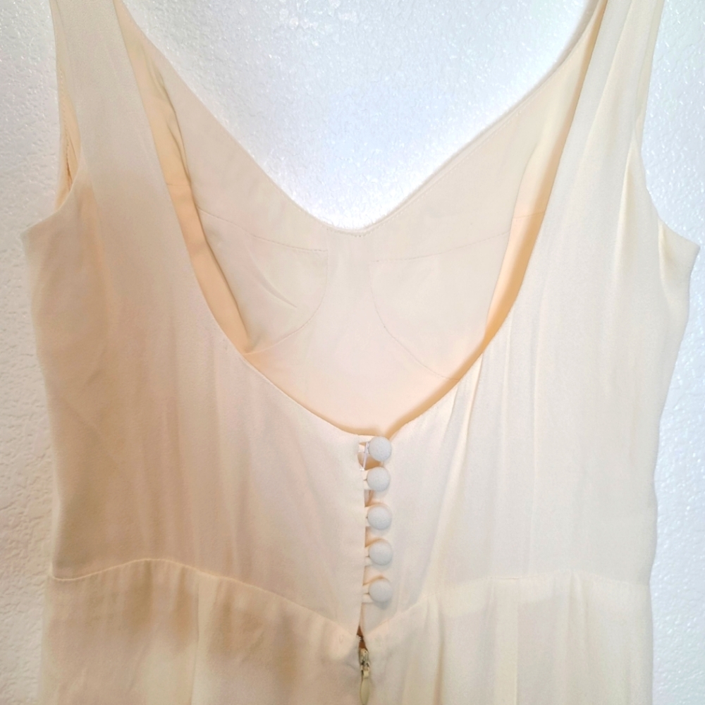 Reformation Lecce Maxi Crepe Sweetheart Neckline Gown Wedding Dress in I… - Picture 10 of 12